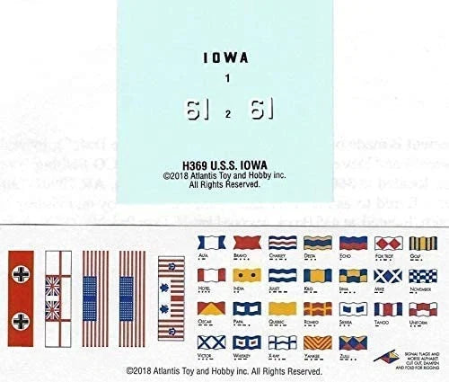 1:535 USS Iowa (BB-61) World War II Battleship