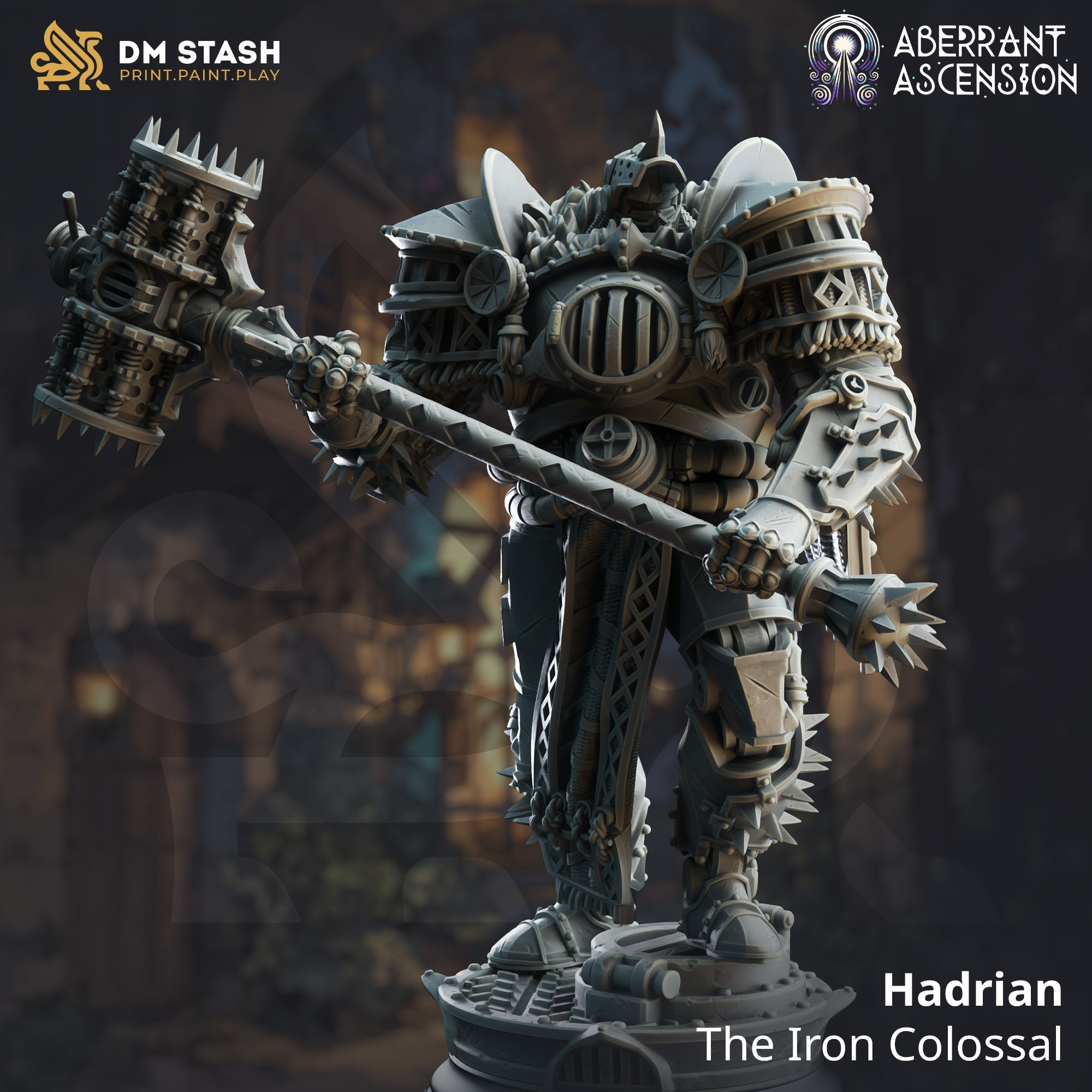 Hadrian, the Iron Colossal (Male Warforged Barbarian) Main image