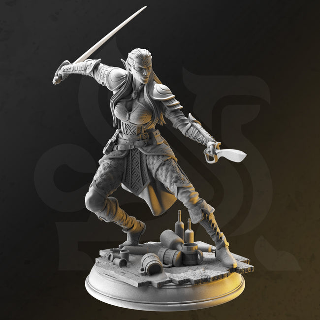 Hali Brookes, Water Elemi Rogue (Female Half-Elf Rogue) Hover Image