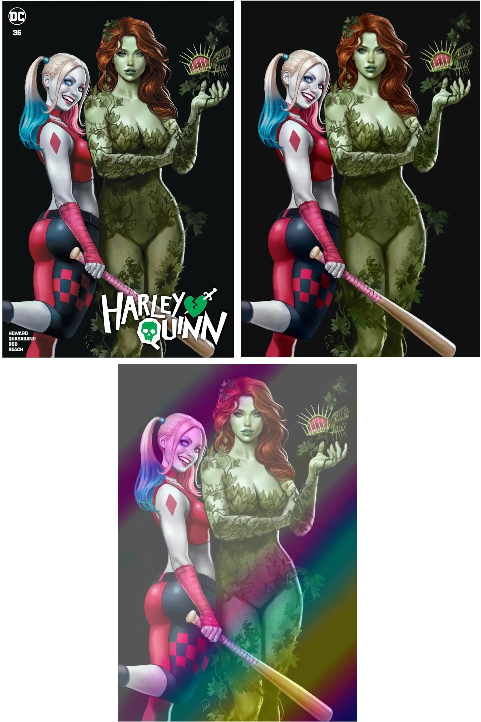 HARLEY QUINN #36 (IVAN TALAVERA EXCLUSIVE TRADE/VIRGIN/FOIL VARIANT SET)(2024) Main image