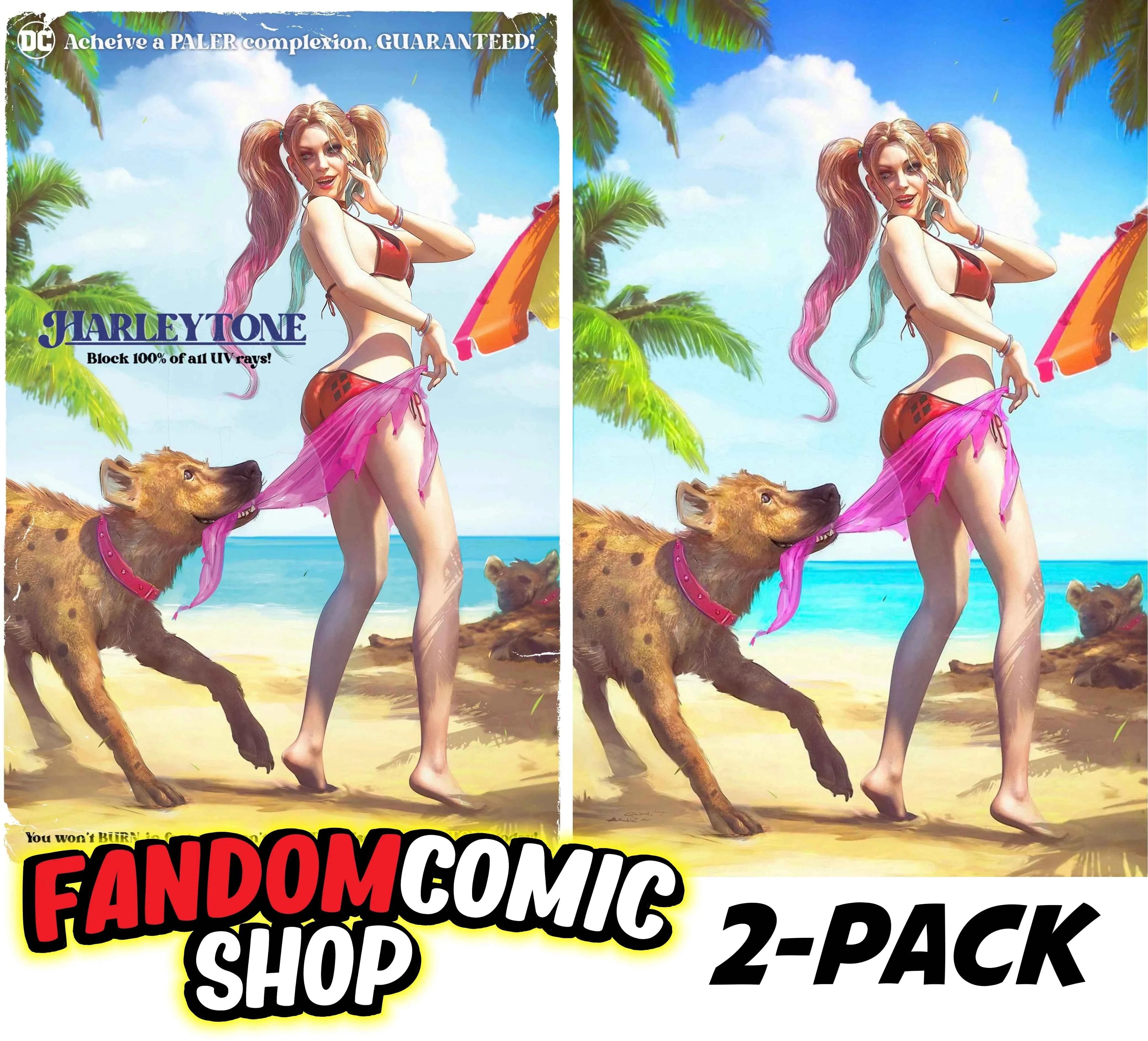 HARLEY QUINN #40 (TIAGO DA SILVA EXCLUSIVE COPPERTONE HOMAGE TRADE/VIRGIN SET) ~ DC Main image