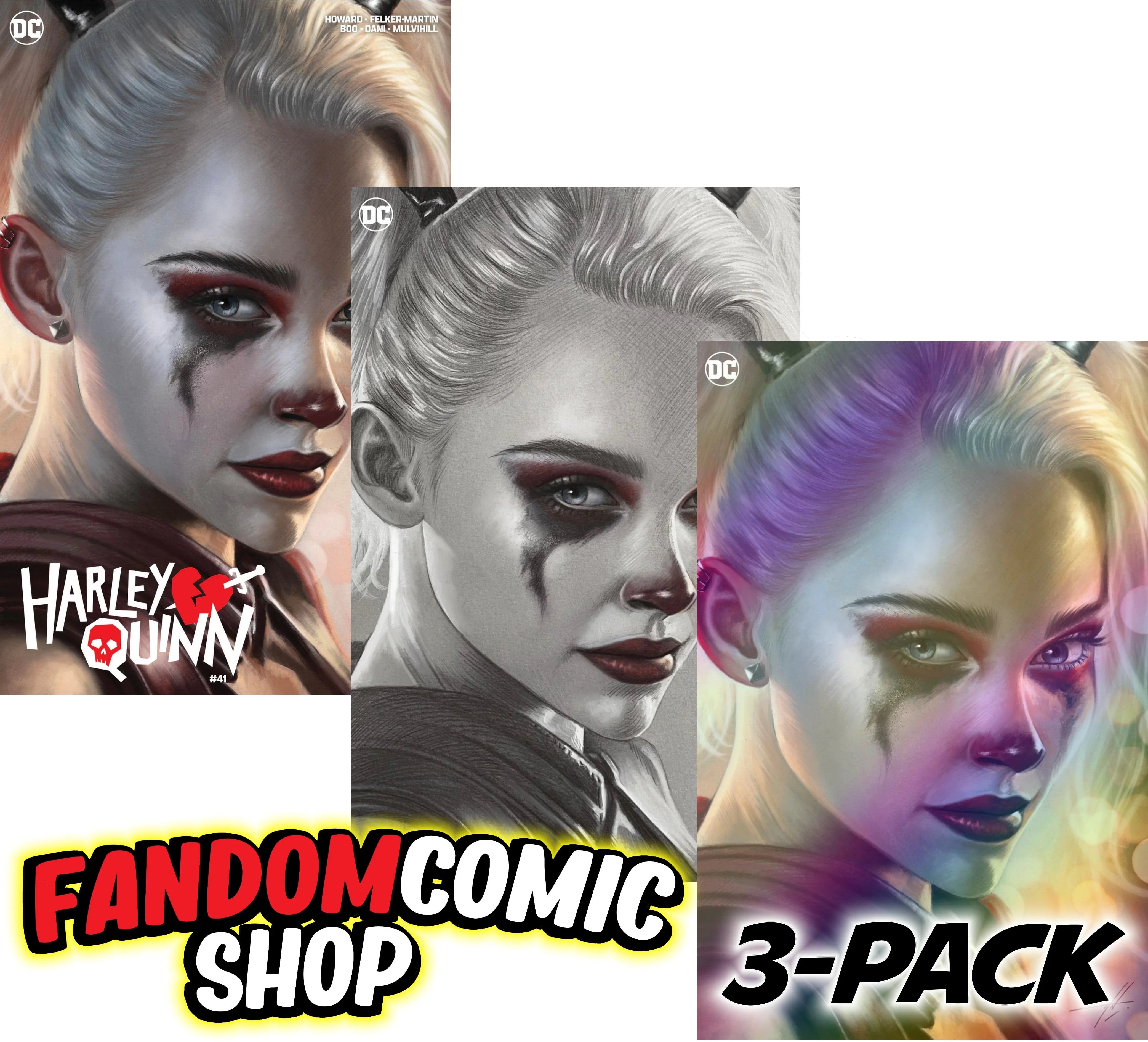 HARLEY QUINN #41 (CARLA COHEN EXCLUSIVE TRADE/B&W VIRGIN/FOIL VARIANT SET) Main image