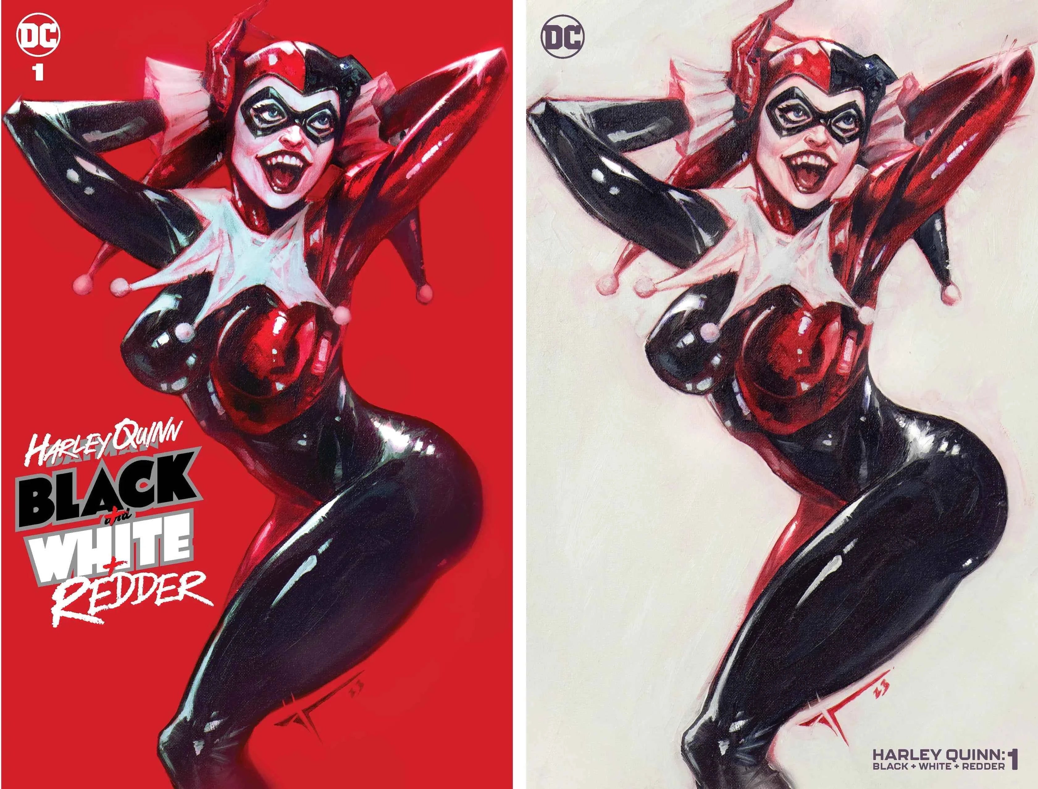 HARLEY QUINN: BLACK WHITE REDDER #1 (IVAN TAO EXCLUSIVE TRADE/MINIMAL VARIANT SET)(2023) Main image