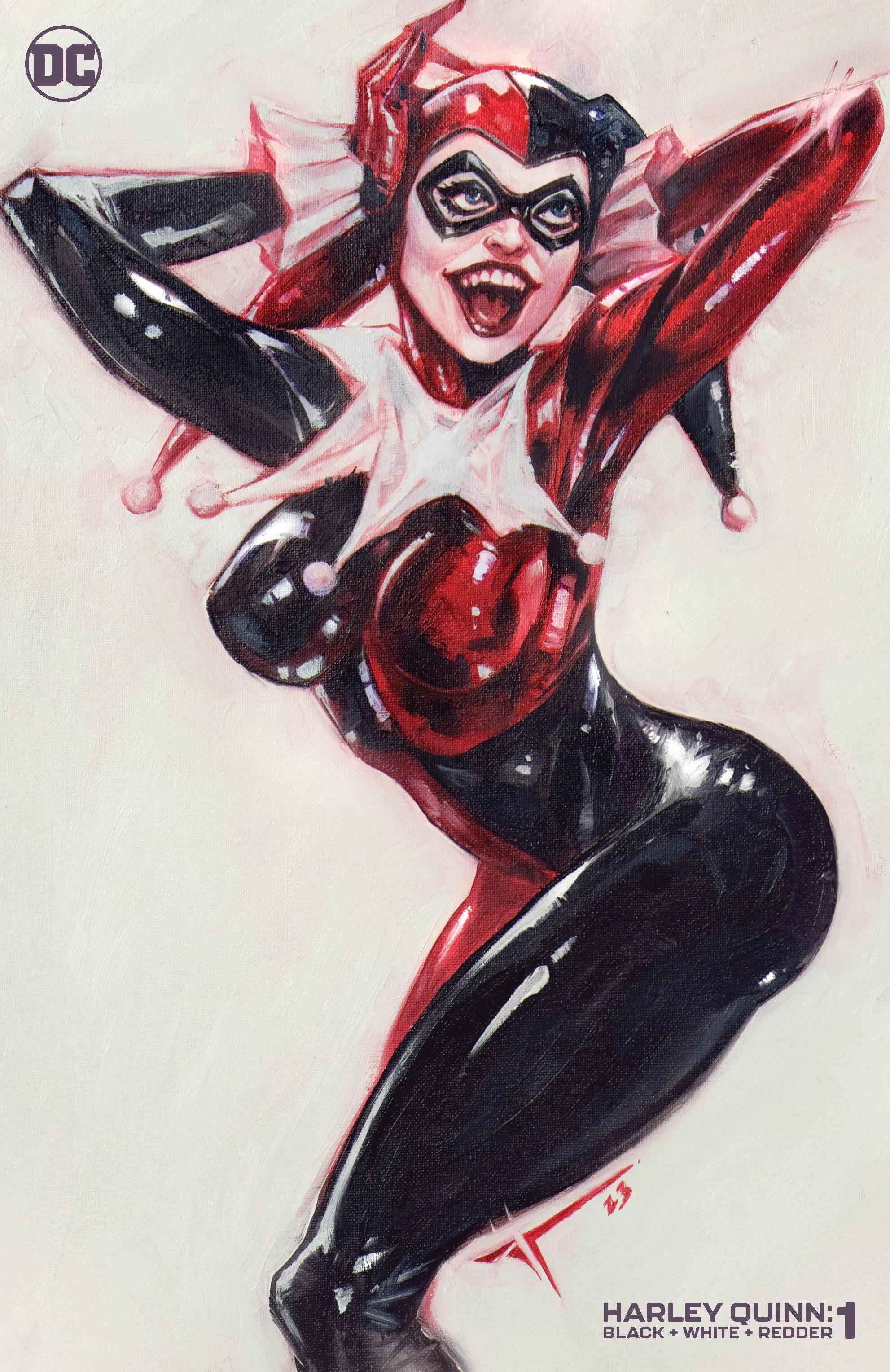 HARLEY QUINN: BLACK WHITE REDDER #1 (IVAN TAO EXCLUSIVE MINIMAL TRADE DRESS VARIANT)(2023) COMIC BOOK ~ DC Comics Main image