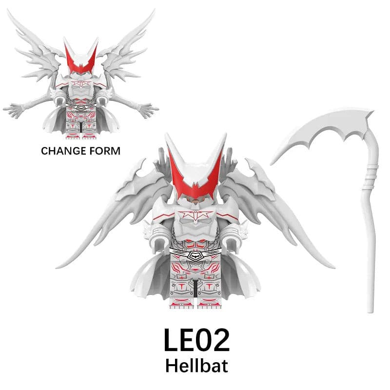 White Batman Hellbat Custom Minifigure - Collectors World Toys
