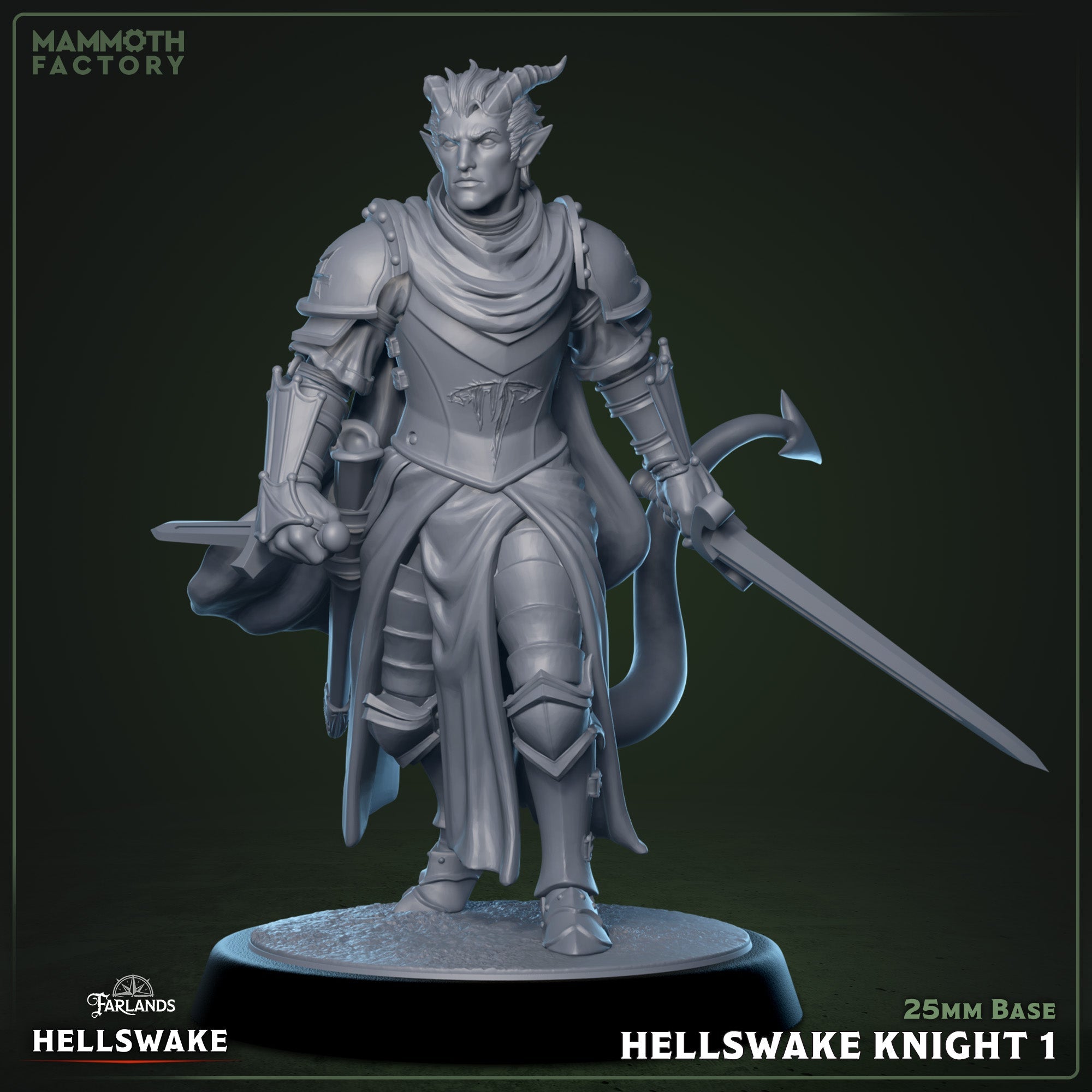 Hellswake Knight: Sculpt 1 (Male Tiefling Fighter) Main image