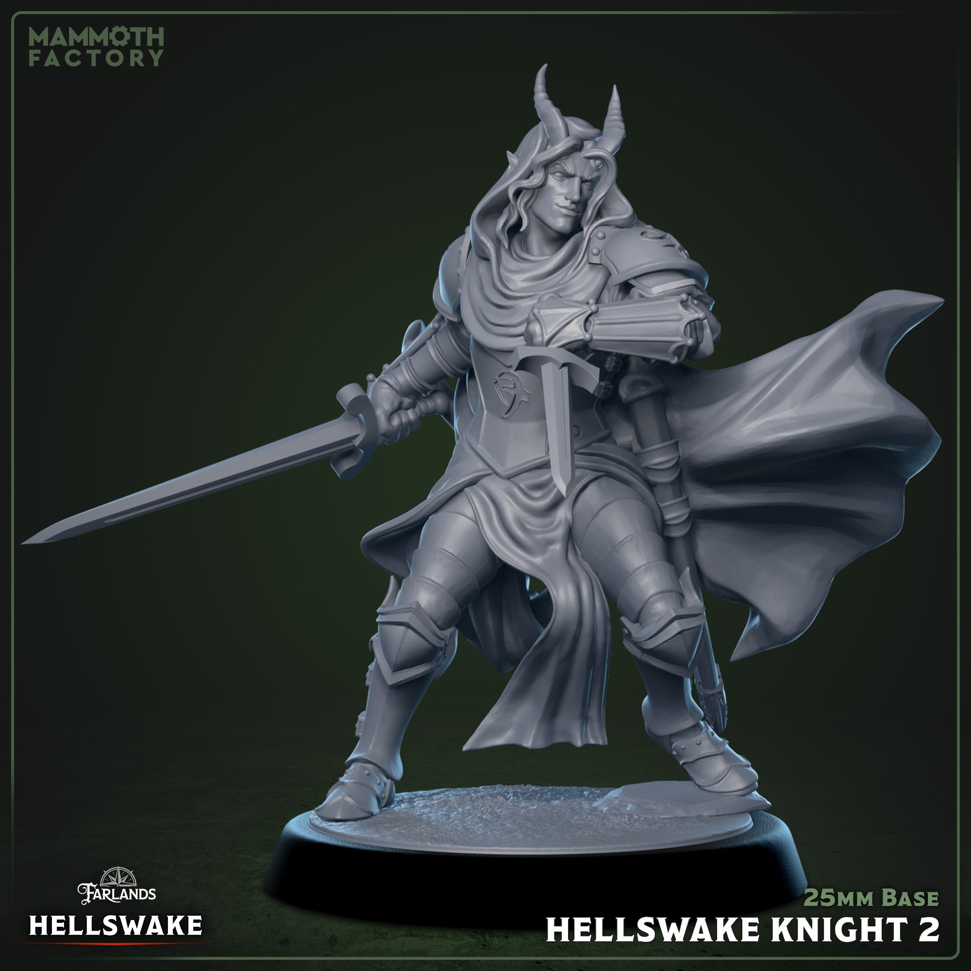 Hellswake Knight: Sculpt 2 (Male Tiefling Fighter) Main image
