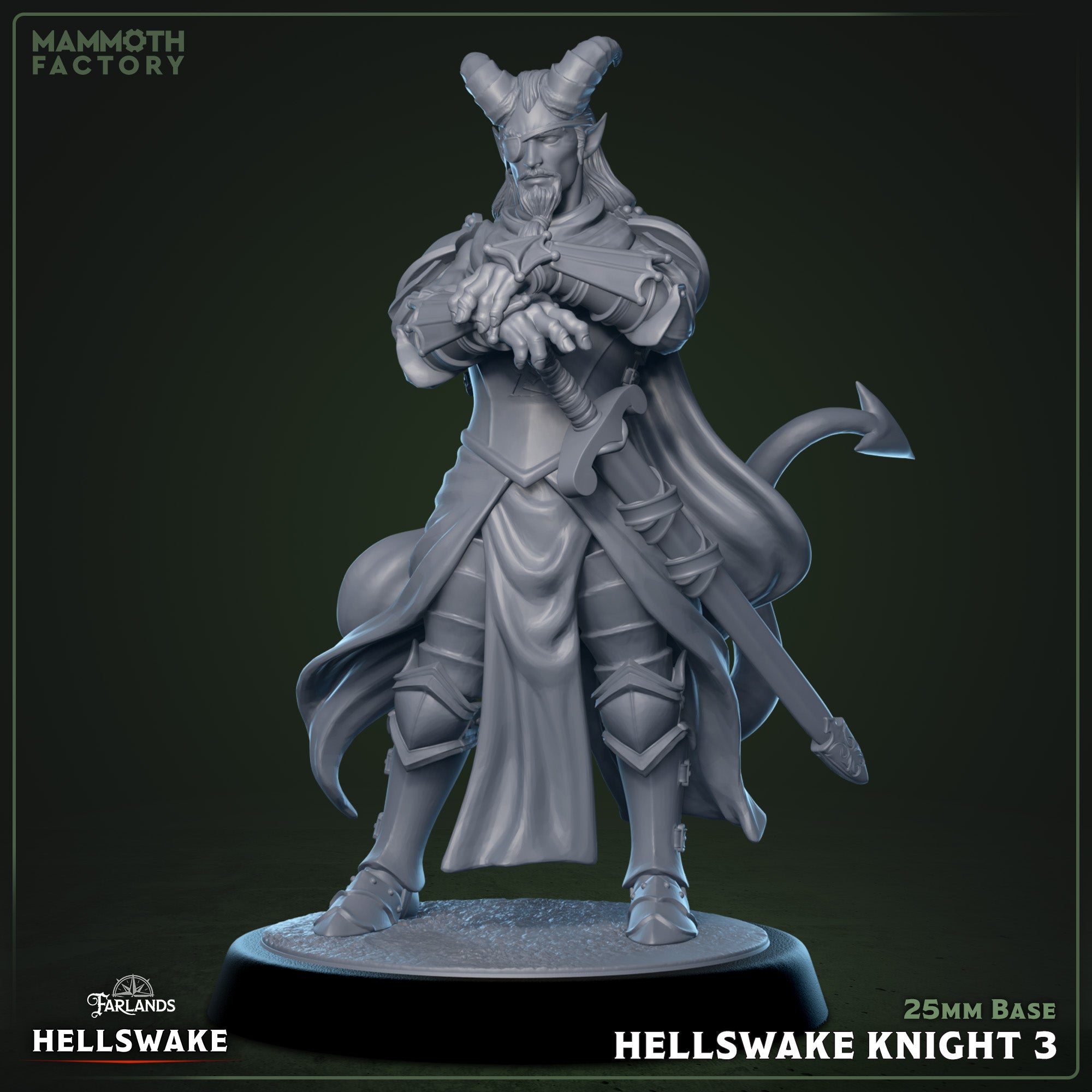 Hellswake Knight: Sculpt 3 (Male Tiefling Fighter) Main image