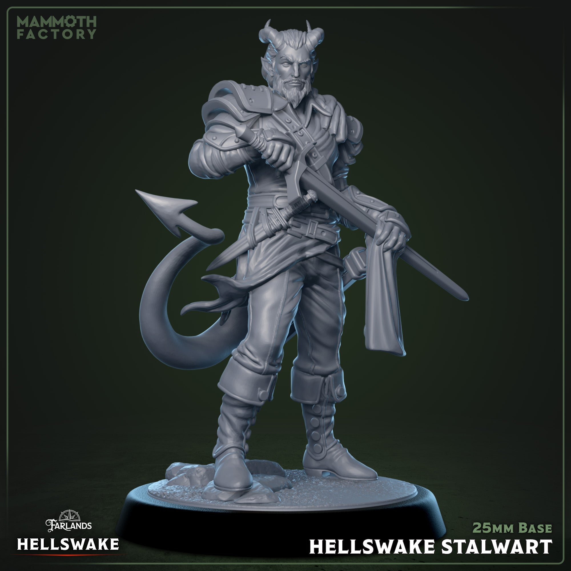 Hellswake Stalwart (Male Veteran Tiefling Fighter) Main image