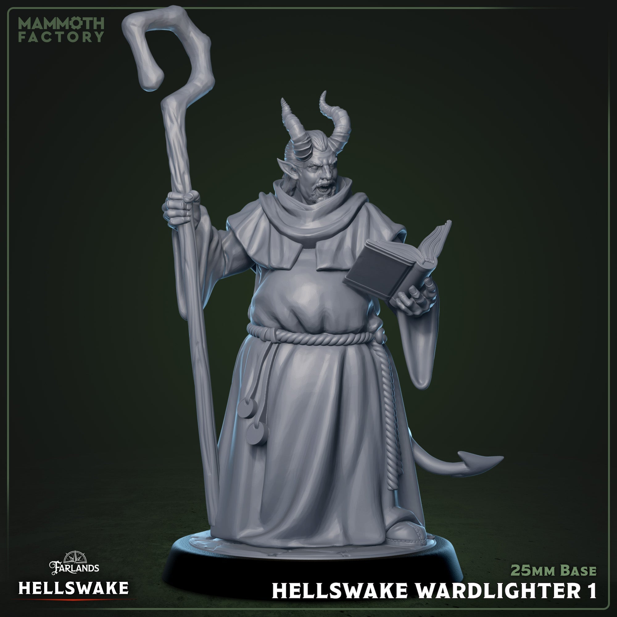 Hellswake Wardlighter: Sculpt 1 (Male Tiefling Cleric) Main image