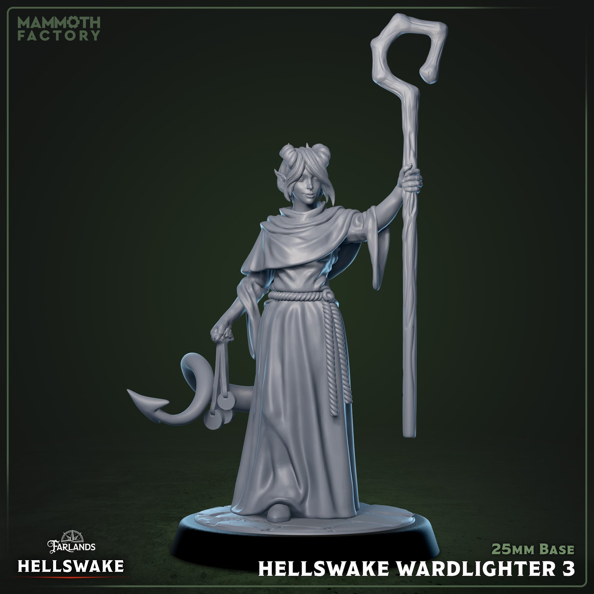 Hellswake Wardlighter: Sculpt 3 (Female Tiefling Cleric) Main image