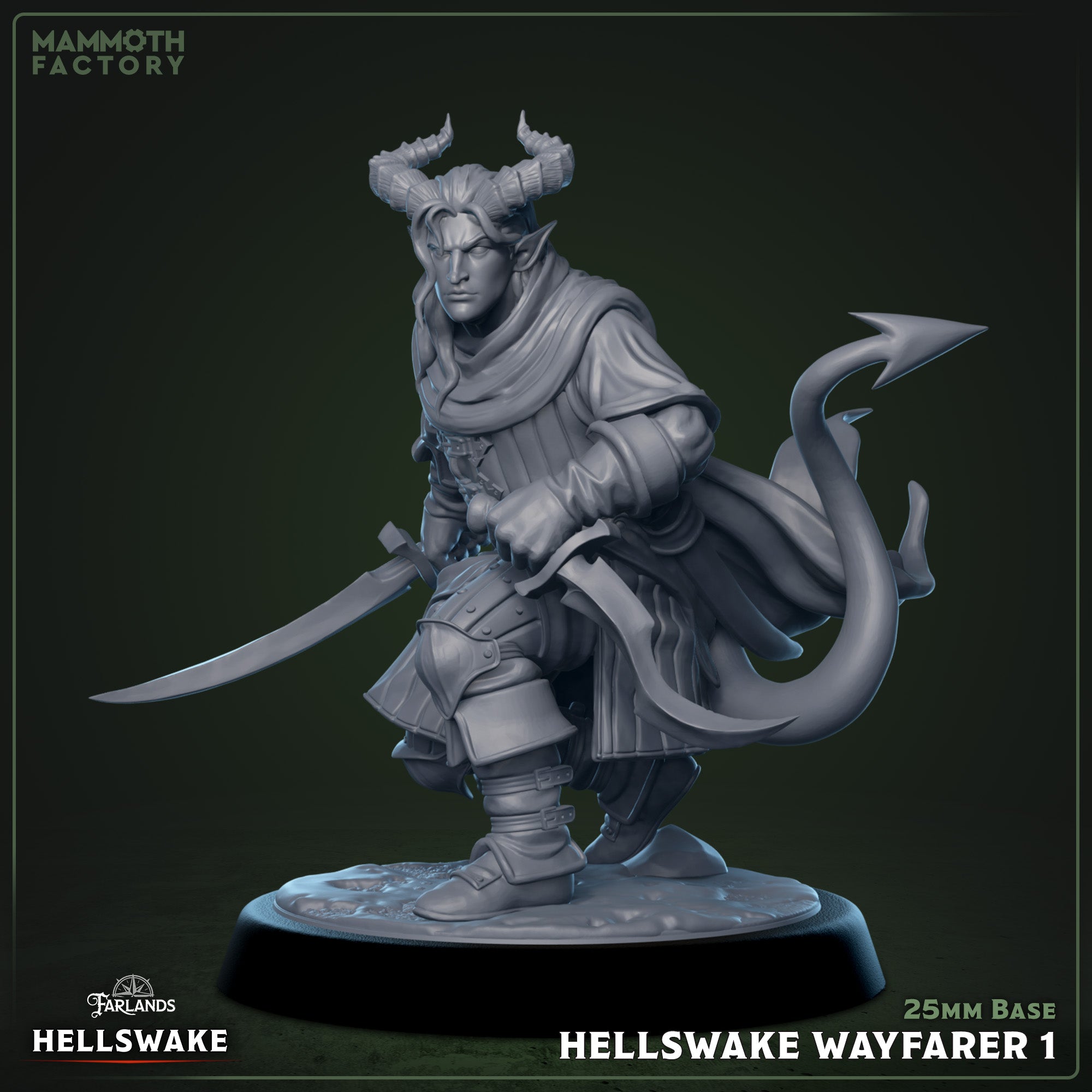 Hellswake Wayfarer: Sculpt 1 (Male Tiefling Rogue)