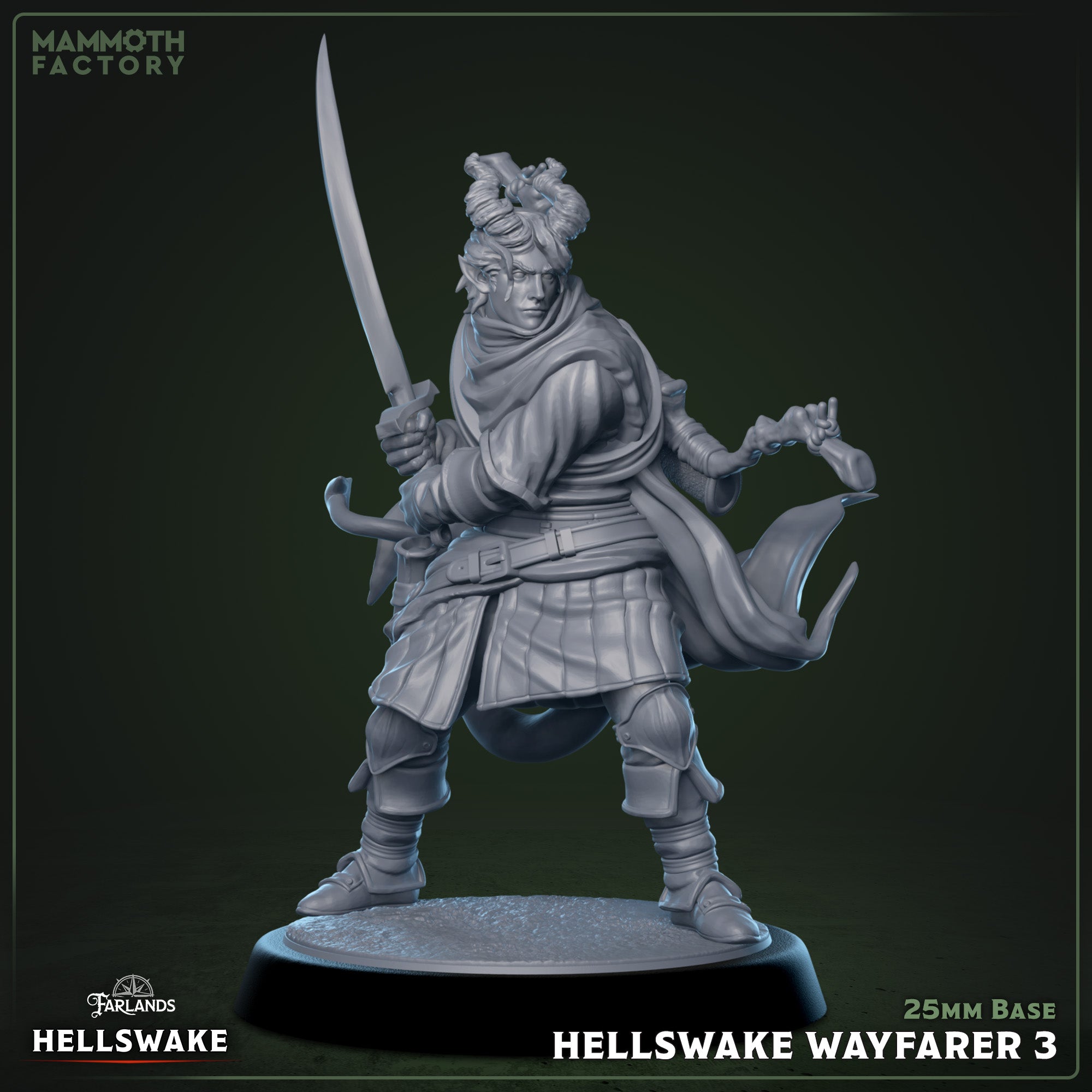 Hellswake Wayfarer: Sculpt 3 (Male Tiefling Rogue) Main image