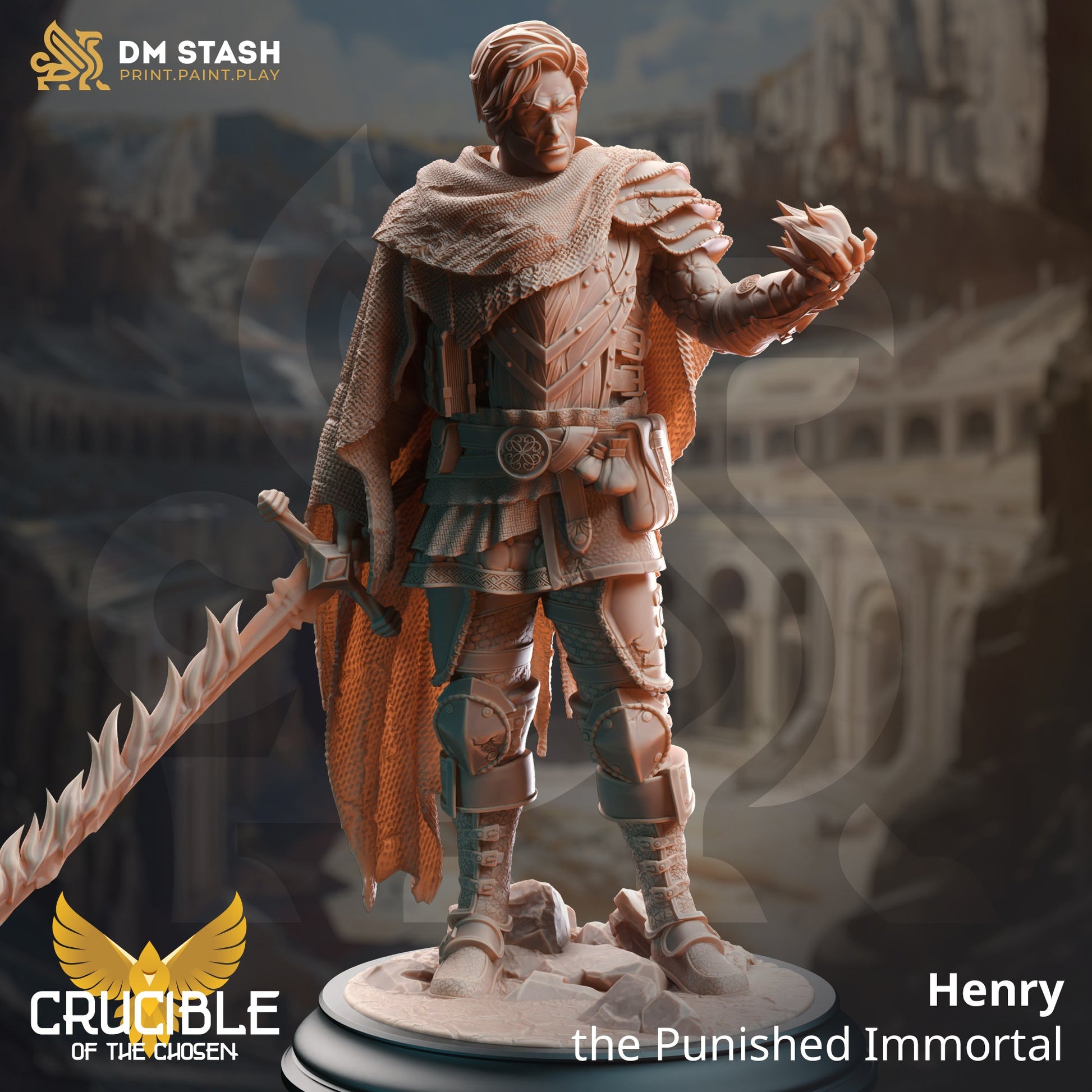 Henry, the Punished Immortal (Male Human Blood Hunter)