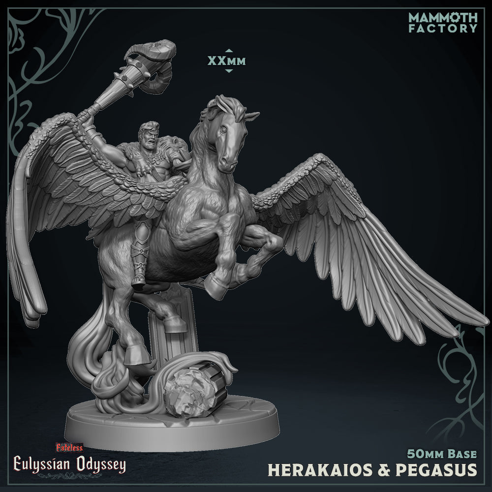 Herakaios & Pegasus (Male Human Barbarian Cavalry Unit) Main image