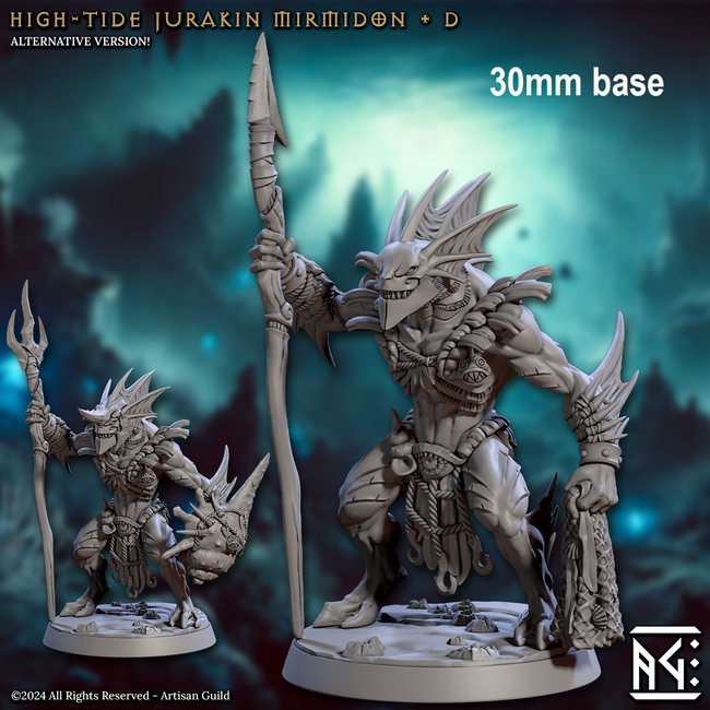 High-Tide Jurakin Mirmidon: Sculpt D (Male Merfolk Warrior) Hover Image