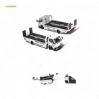 MicroTurbo HINO 300 Flat Bed Transport Truck in Pandem Rocket Bunny White 1:64 - Collectors World Toys