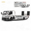 MicroTurbo HINO 300 Flat Bed Transport Truck in Pandem Rocket Bunny White 1:64