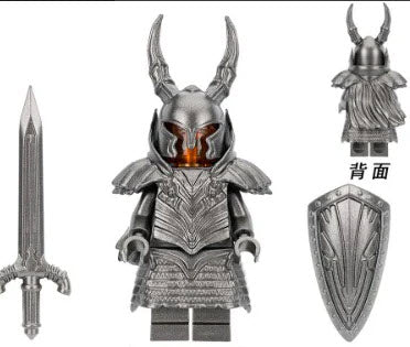Silver Dark Soul Knight Custom Minifig - Collectors World Toys
