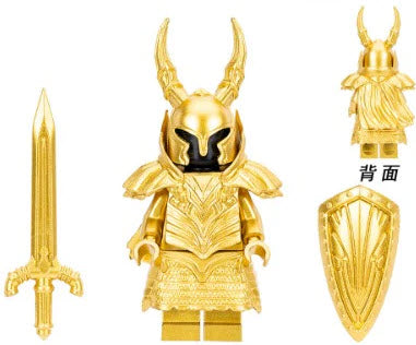 Gold Dark Soul Knight Custom Minifig - Collectors World Toys