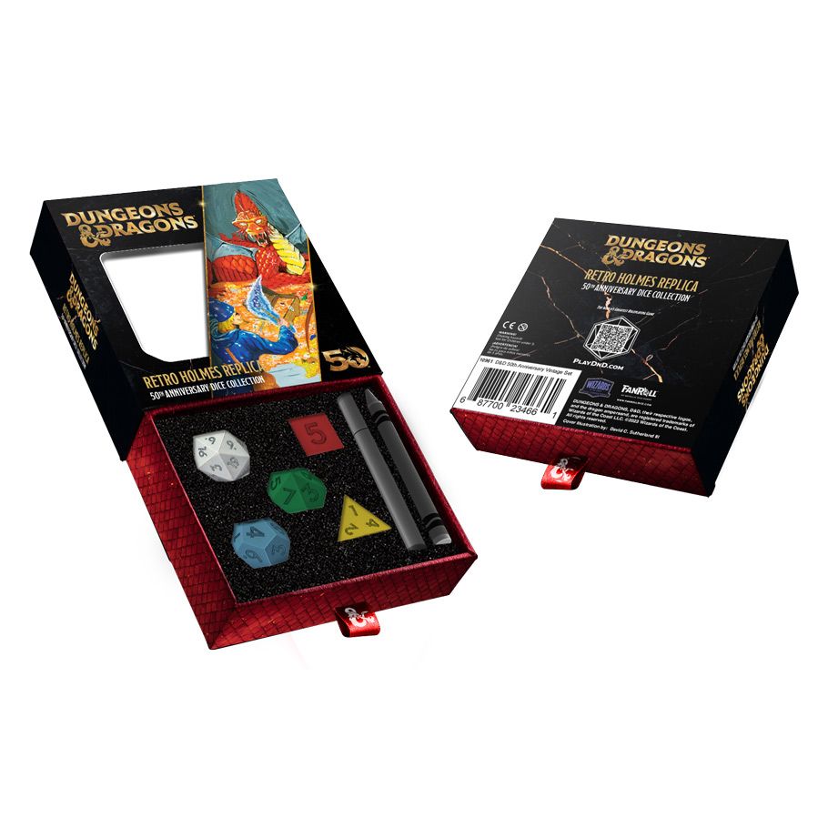D&D 50th Anniversary: Retro Holmes Replica Dice Set Main image