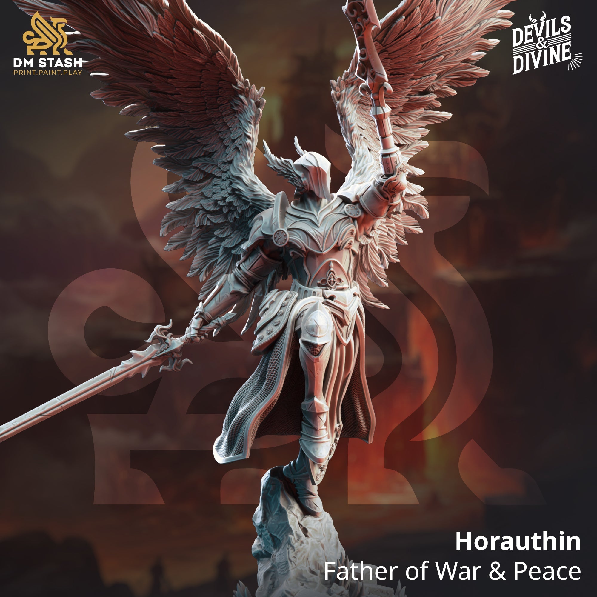Horauthin, Father of War & Peace (Male Angel Paladin) Main image