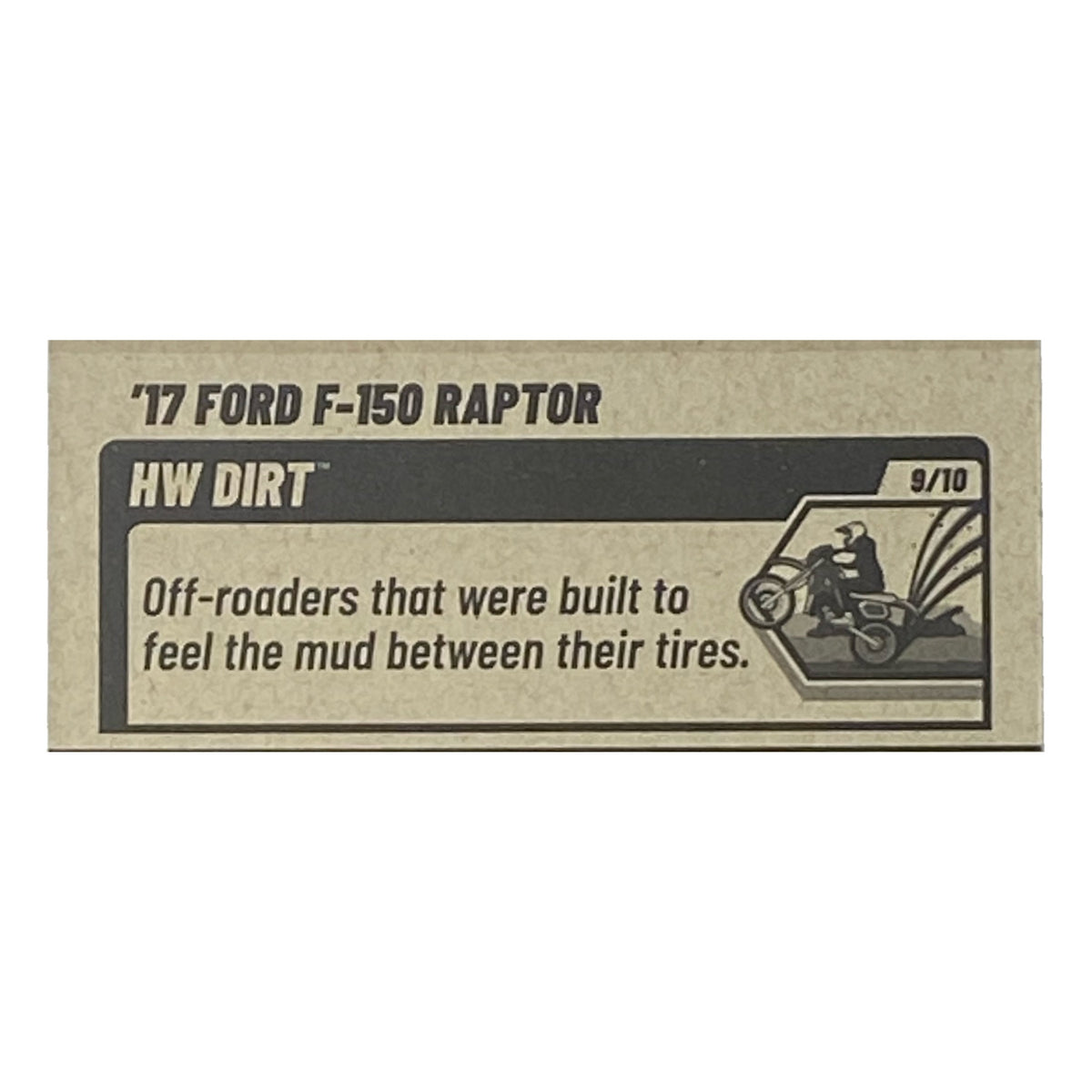 Hot Wheels '17 Ford F-150 Raptor - HW Dirt 9/10