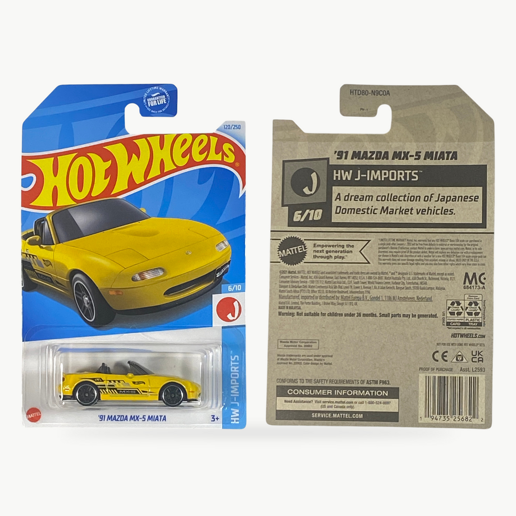 Hot Wheels '91 Mazda MX-5 Miata | J-Imports Series 6/10