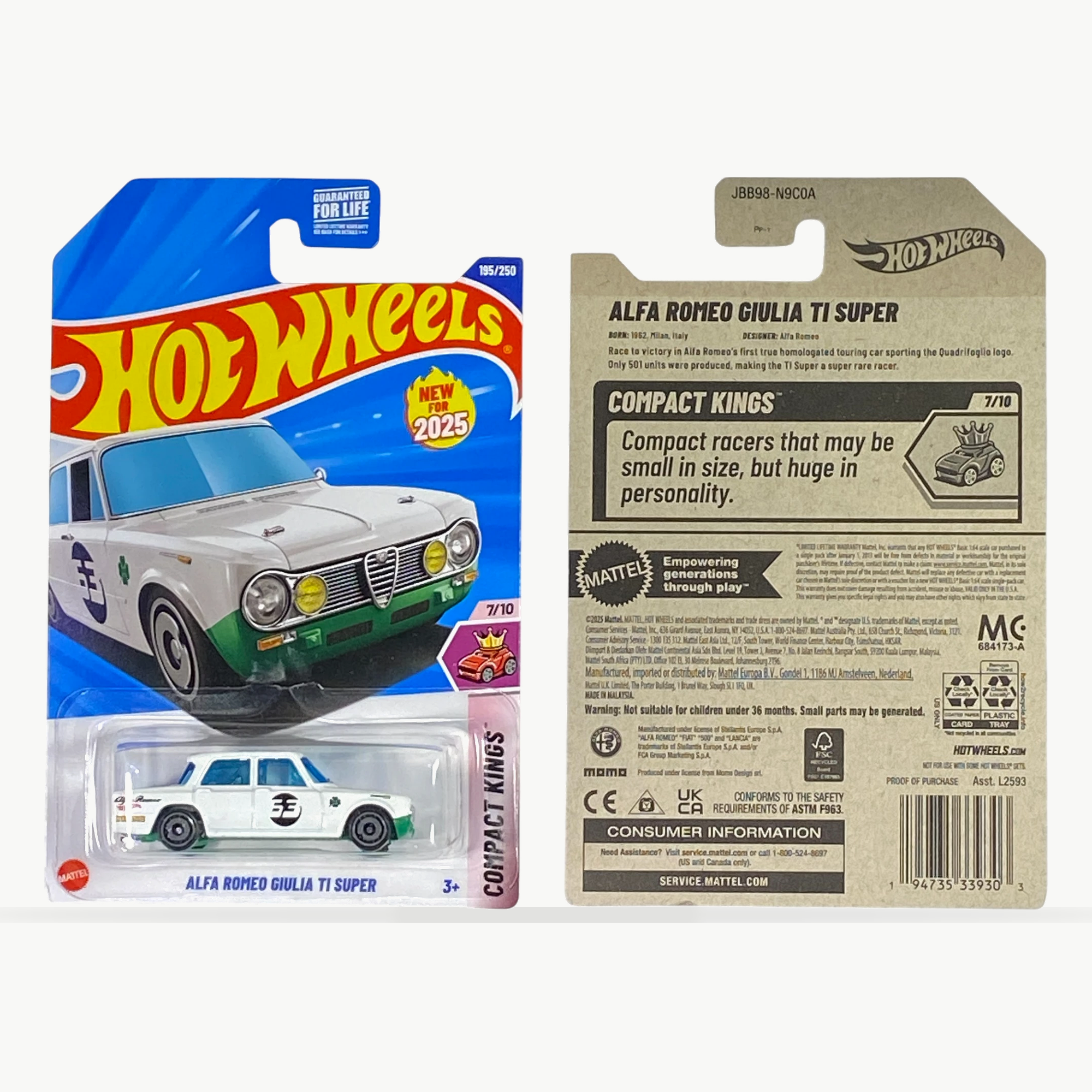 Hot Wheels Alfa Romeo Giulia TI Super | Compact Kings Series 7/10