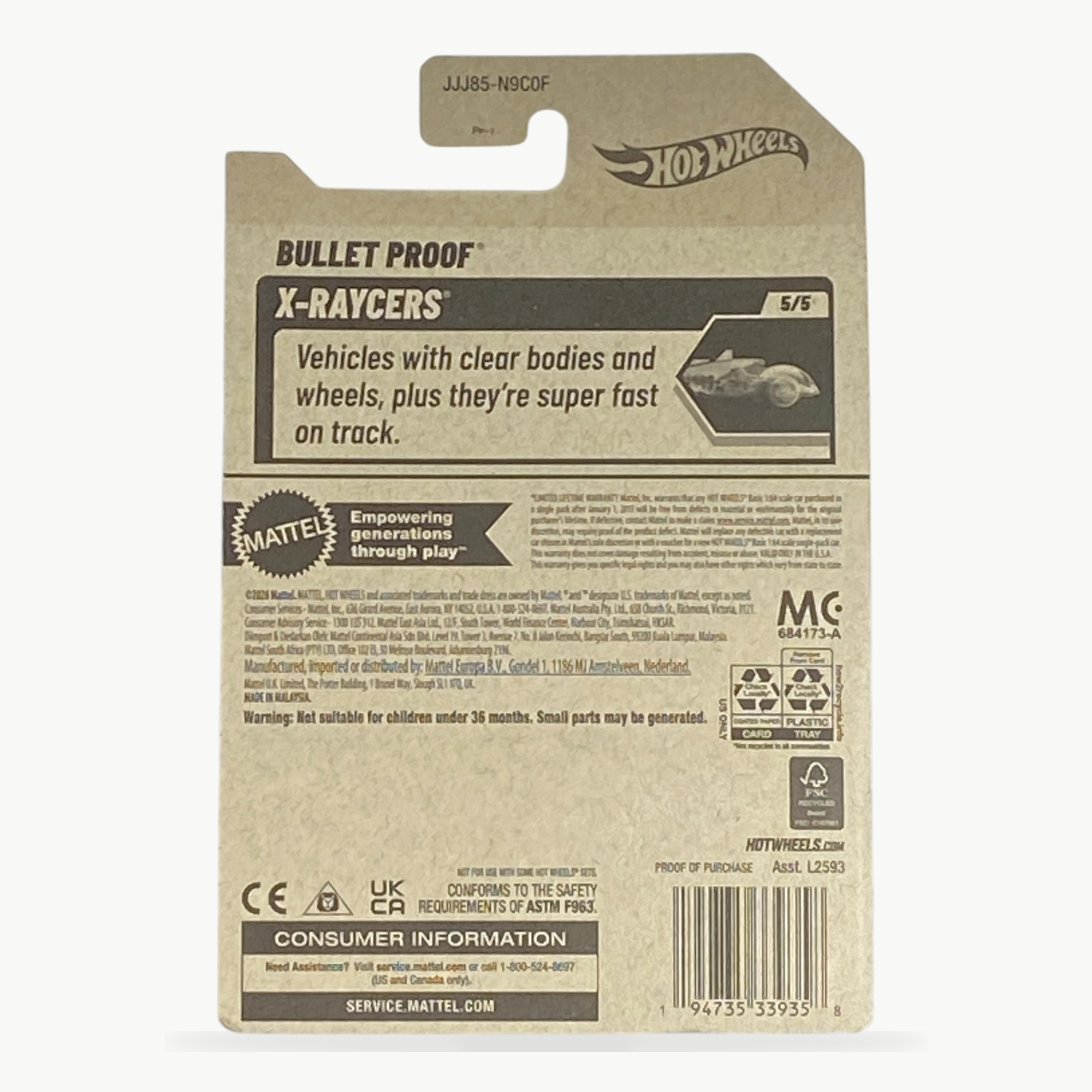 Hot Wheels Bullet Proof | X-Raycers Series 5/5