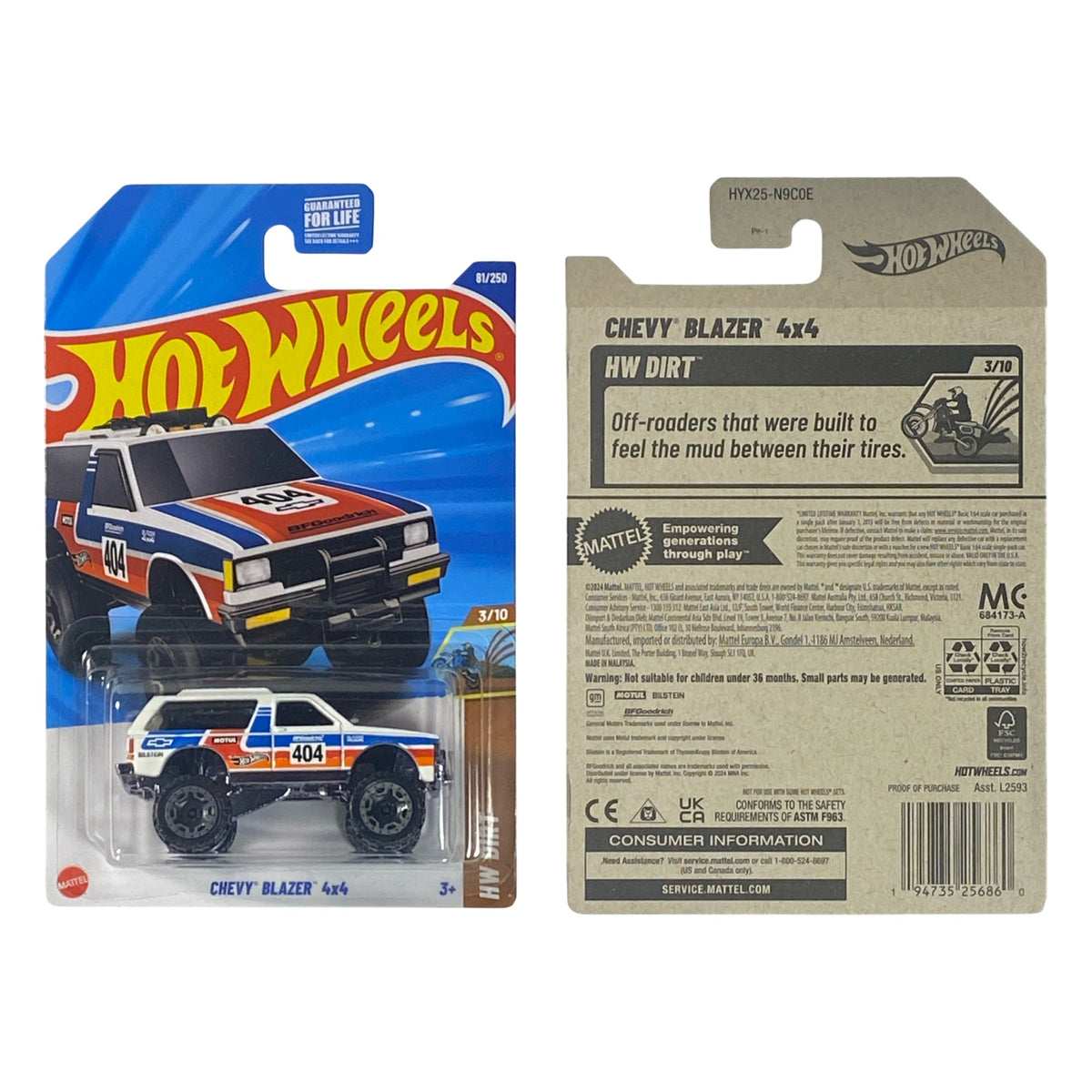 Hot Wheels Chevy Blazer 4x4 - HW Dirt 3/10