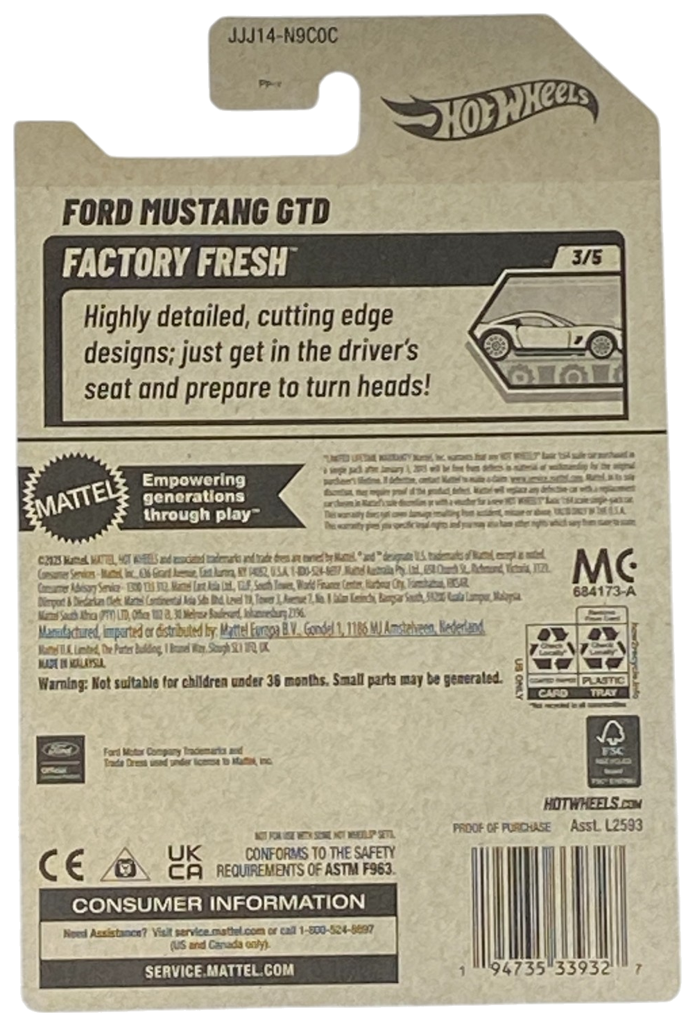 Hot Wheels Ford Mustang GTD | Factory Fresh Series 3/5 Secondary image
