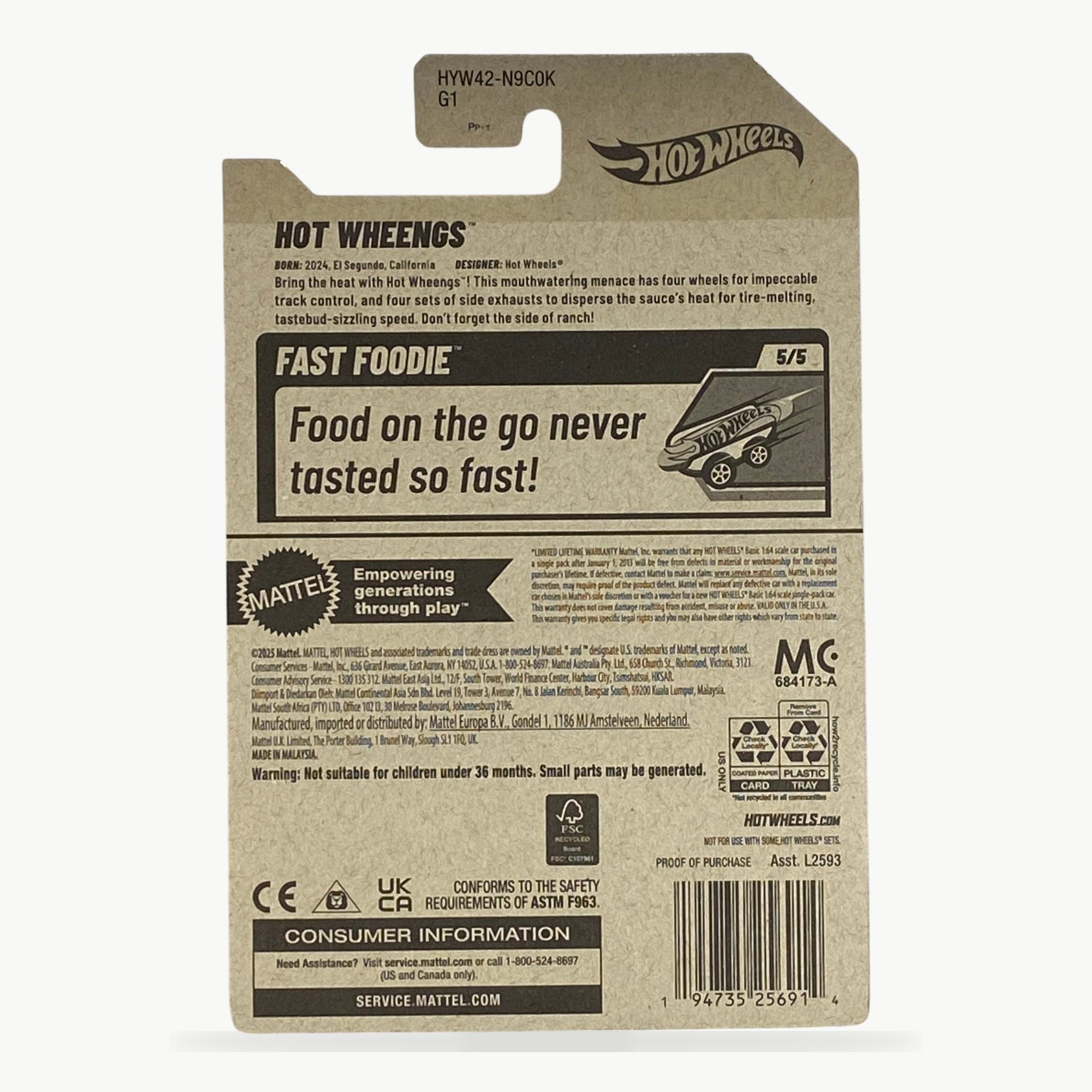 Hot Wheels Hot Wheengs | Fast Foodie Series 5/5 Secondary image