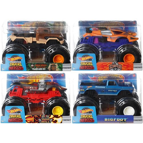 Hot Wheels Monster Trucks 1:24 Scale Vehicle 2024 - Select Vehicle(s) - Collectors World Toys