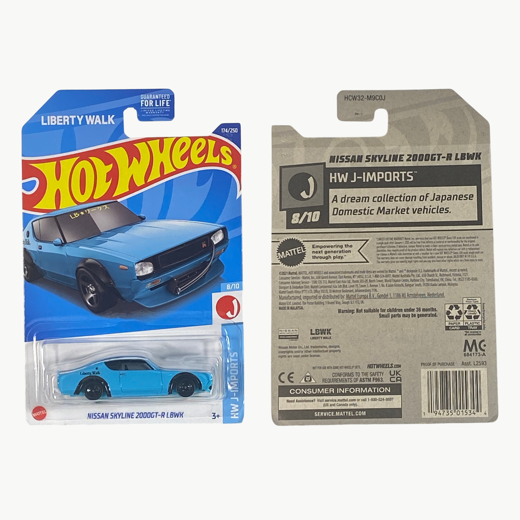Hot Wheels Nissan Skyline 2000GT-R LBWK | J-Imports Series 8/10