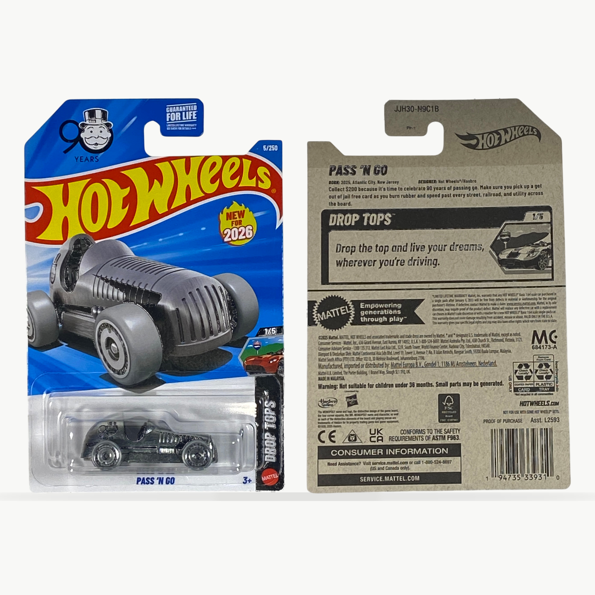 Hot Wheels Pass ’N Go 2026 | Drop Tops Series 1/5