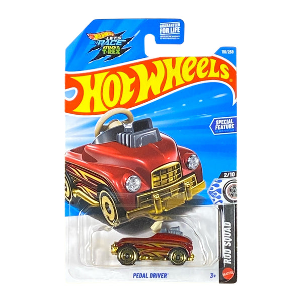2026 Hot Wheels Pedal Driver Rod Squad 2/10 #118/250 Red JJL11