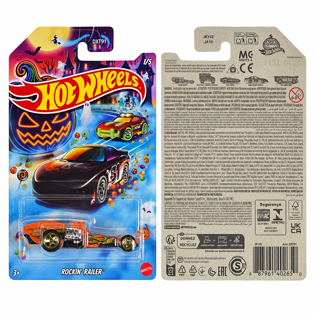 2026 Hot Wheels Rockin' Railer Halloween 1/5 JKY42 front and back package