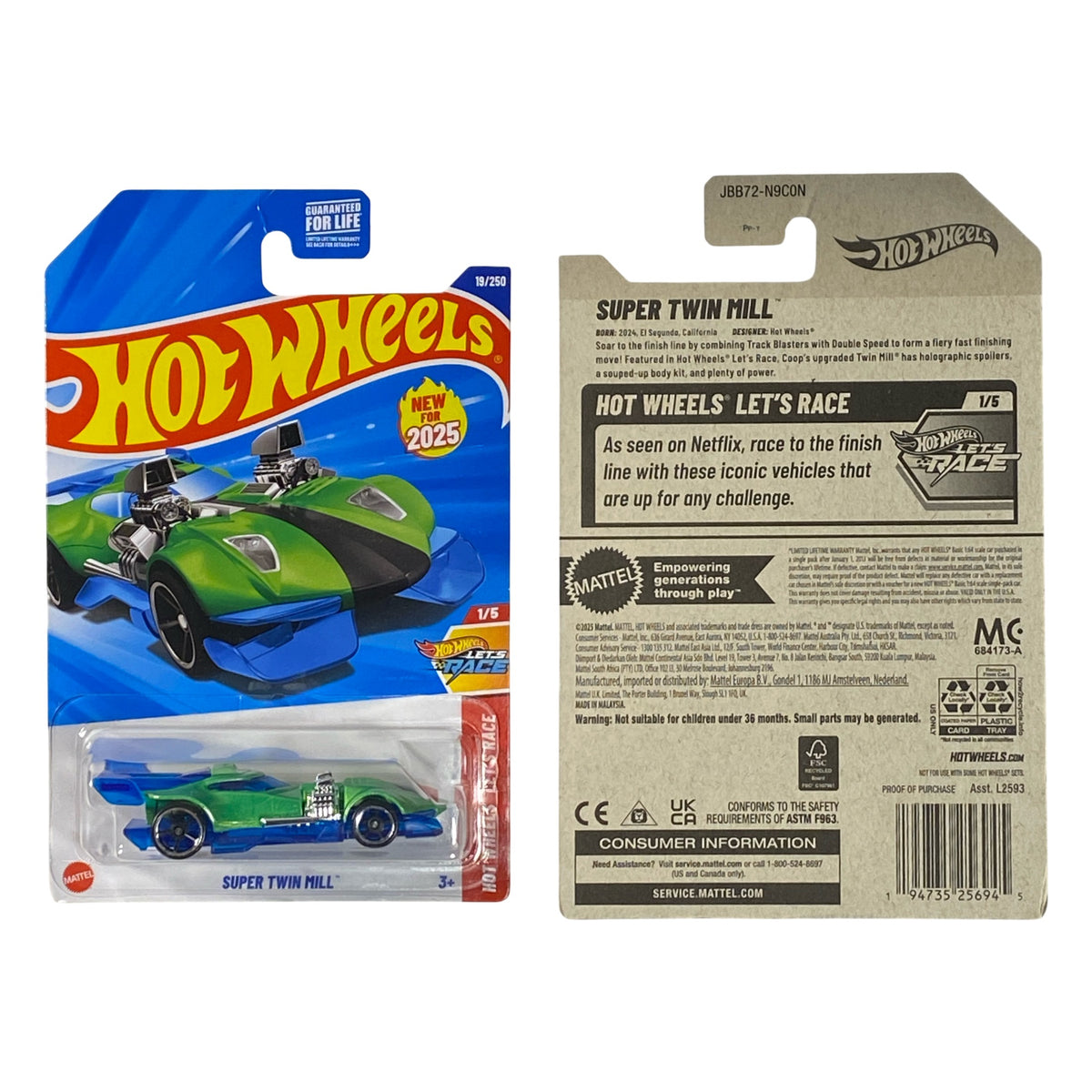 Hot Wheels Super Twin Mill - Let's Race 1/5