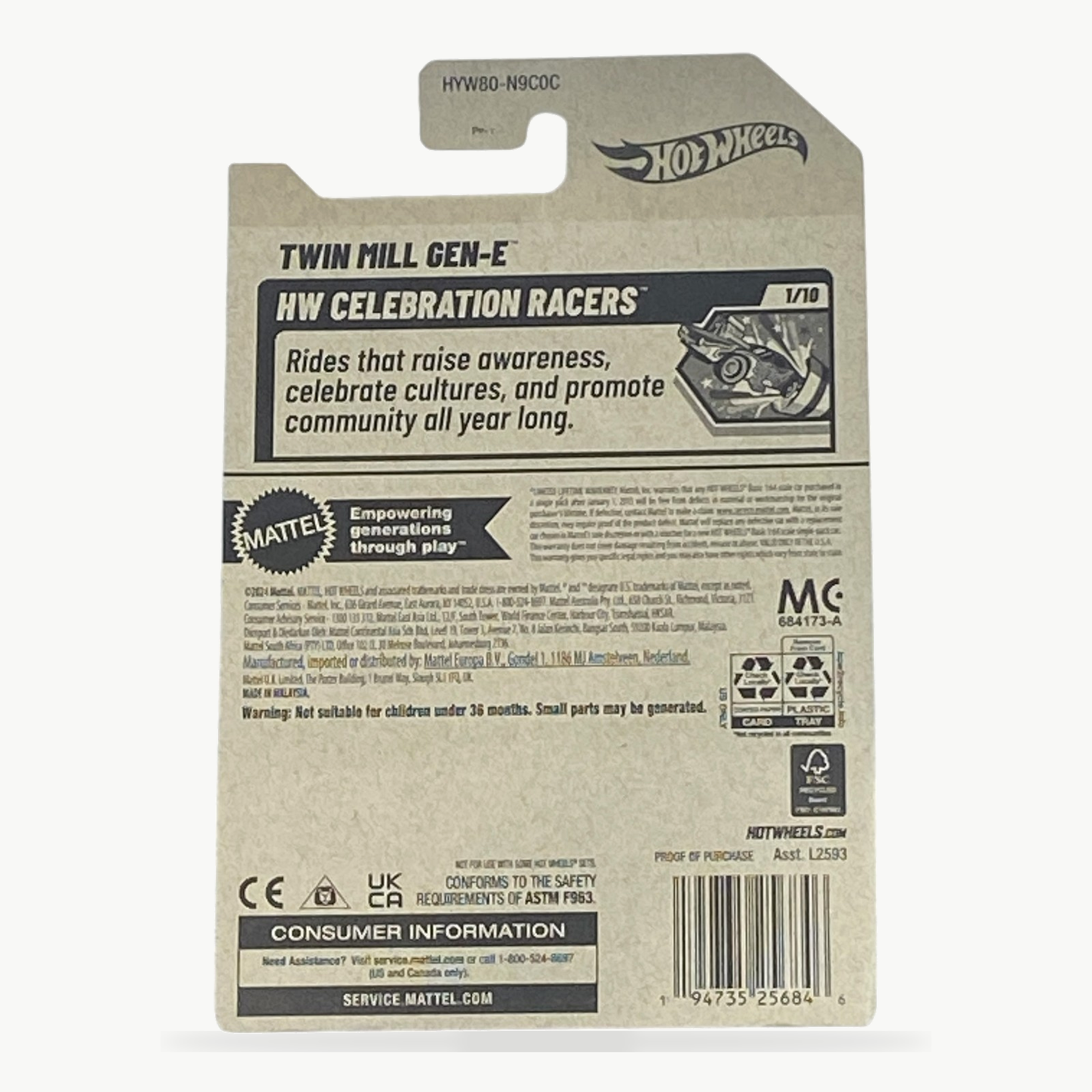 Hot Wheels Twin Mill Gen-E | Celebration Racers Series 1/10 Secondary image