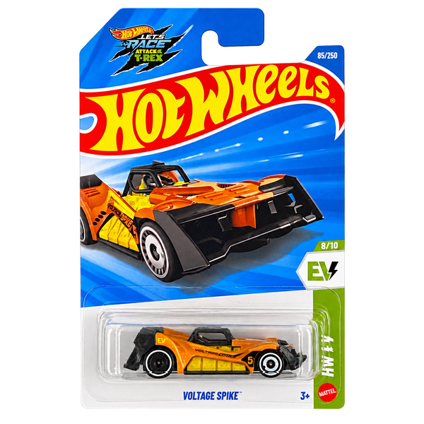 2026 Hot Wheels Voltage Spike HW EV 8/10 #85/250 orange JJL32 front package transparent background