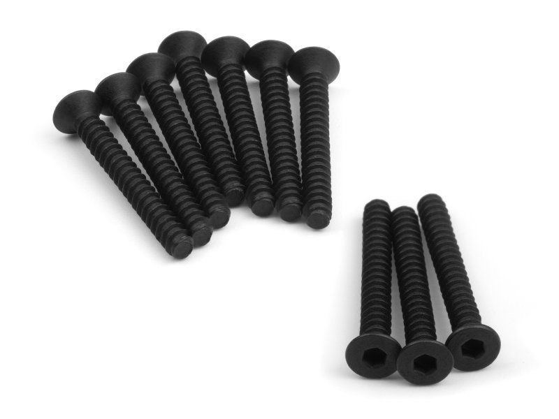 TP. Flat Head Screw M3x25mm (Hex Socket/10pcs)