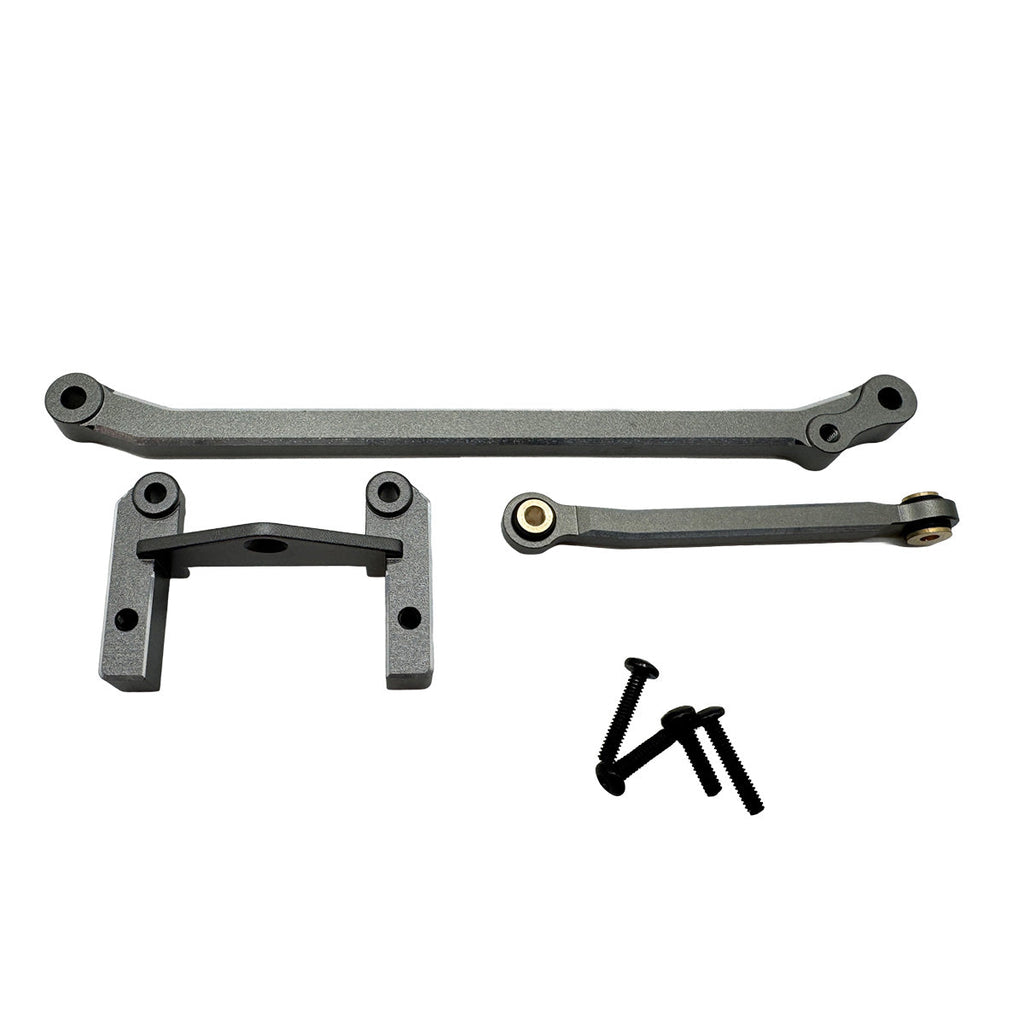 Aluminum Servo Mount & Steering Link Set (Gunmetal)