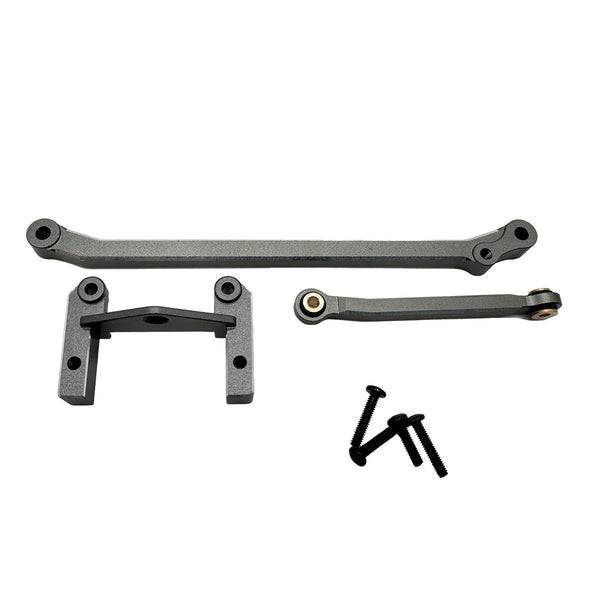 Aluminum Servo Mount & Steering Link Set (Gunmetal)