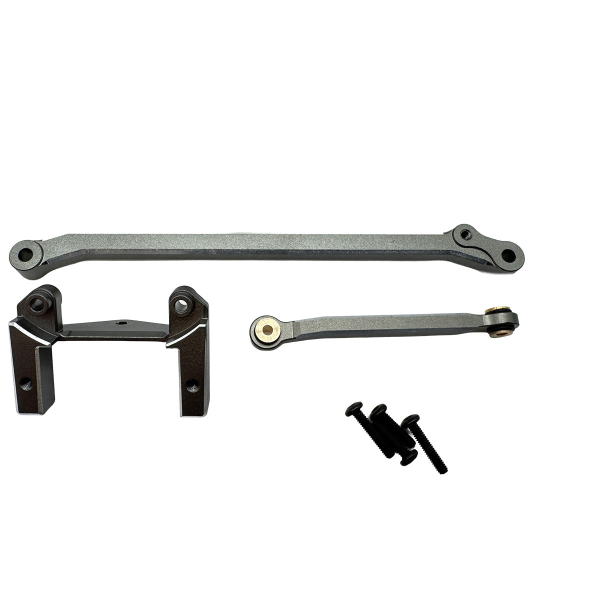 Aluminum Servo Mount & Steering Link Set (Gunmetal)