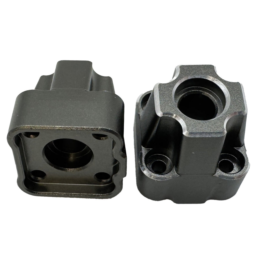 Aluminum Rear Hub Set (Gunmetal/2pcs)