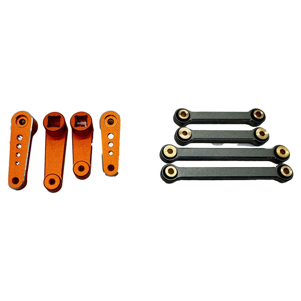 Aluminum Sway Bar Set (Gunmetal/Orange/Front/Rear)
