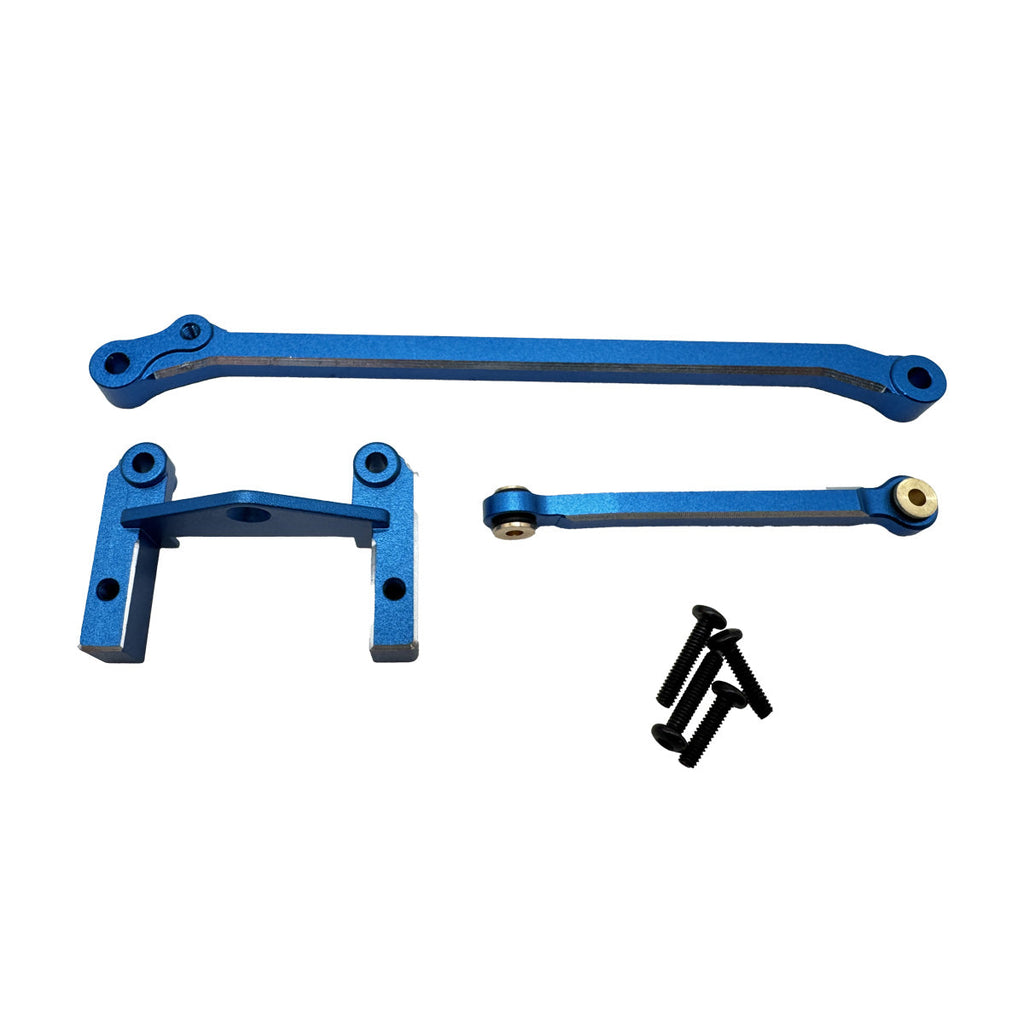 Aluminum Servo Mount & Steering Link (Blue)