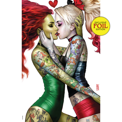[Signed by Nathan Szerdy] [FOIL] HARLEY QUINN #31 NATHAN SZERDY (616) EXCLUSIVE IVY TATTOO FOIL VIRGIN VAR [IN STOCK] - Collectors World Toys