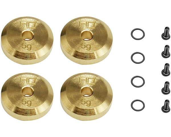 '+4mm Steel Axles Brass Weight, for SCX24